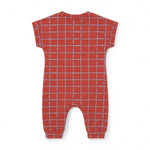 Half Sleeve Sleepsuit Rust Check - back