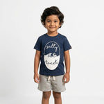 Salty but Sweet Co - ord Set | Graphic Tee & Track Shorts | Navy & Grey - organic cotton kids clothing - Kiggle
