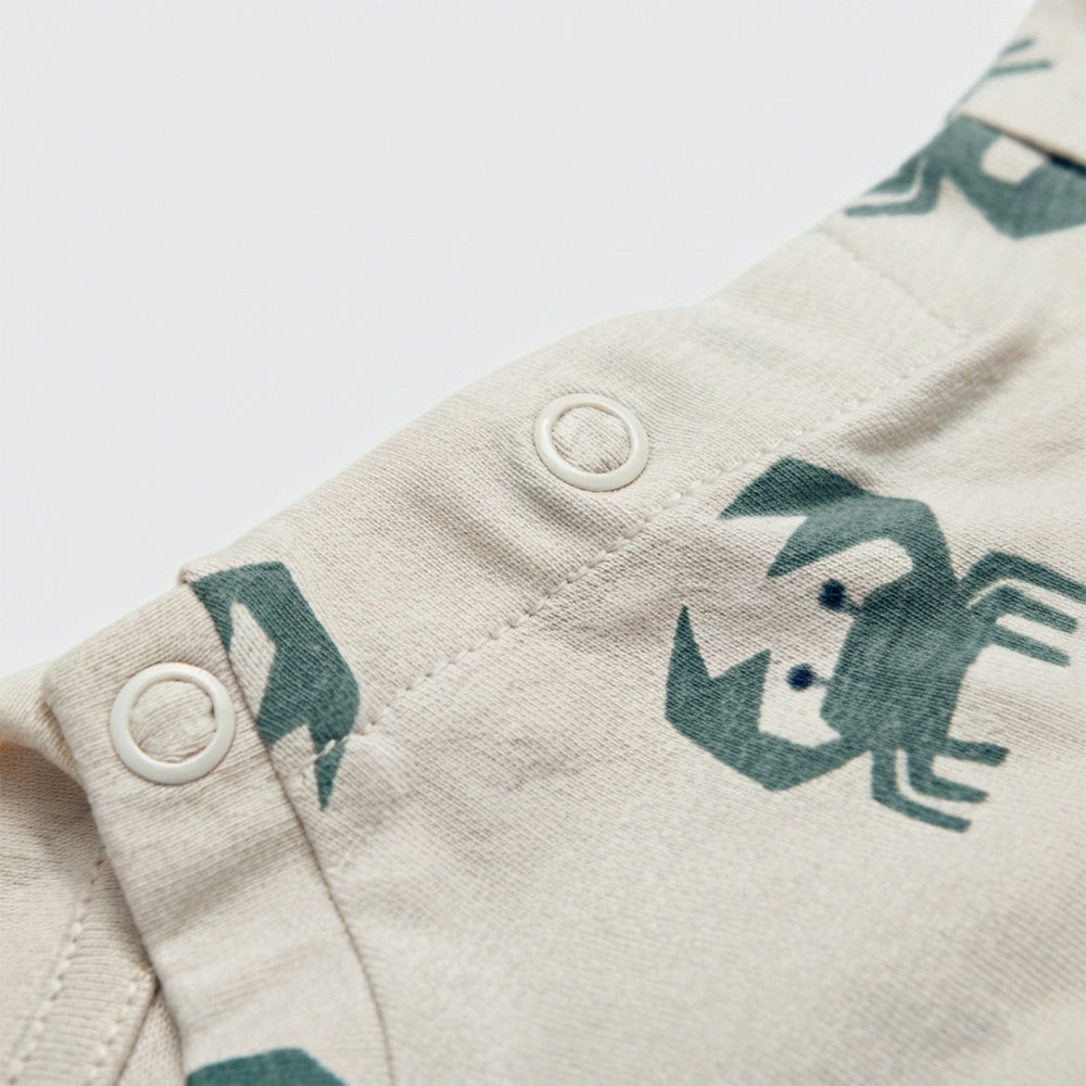 Half Sleeve Sleepsuit snap buttons