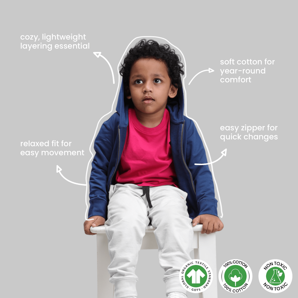 All Weather Hoodies 2 Pack - organic cotton kids clothing - Kiggle