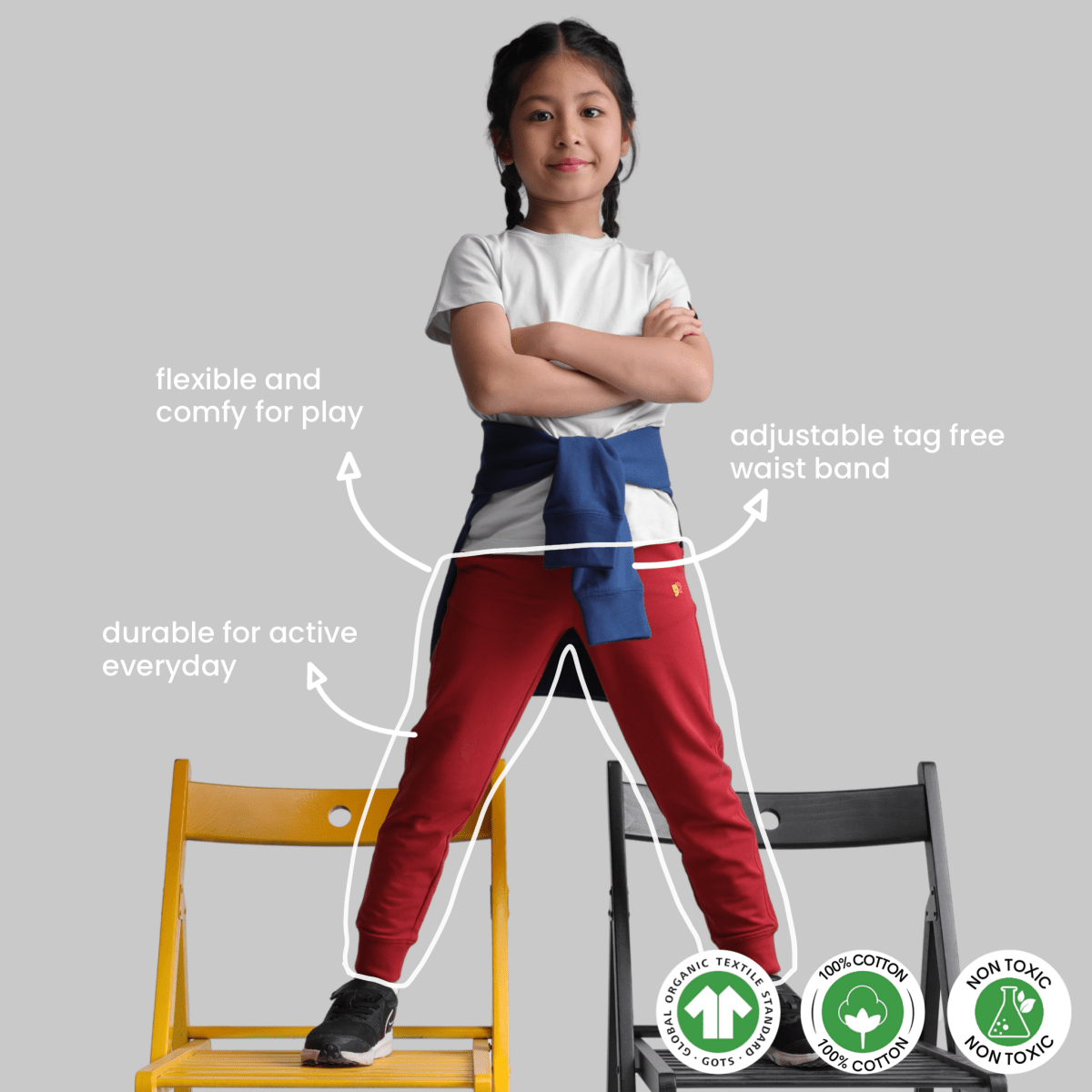 All weather joggers 2 Pack - organic cotton kids clothing - Kiggle