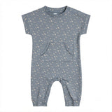Half Sleeve Sleepsuit Indigo Dash - front