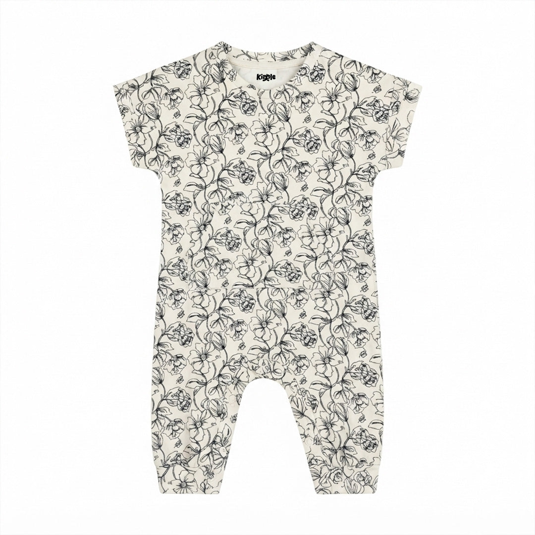 Pressed Bloom half sleeve sleepsuit