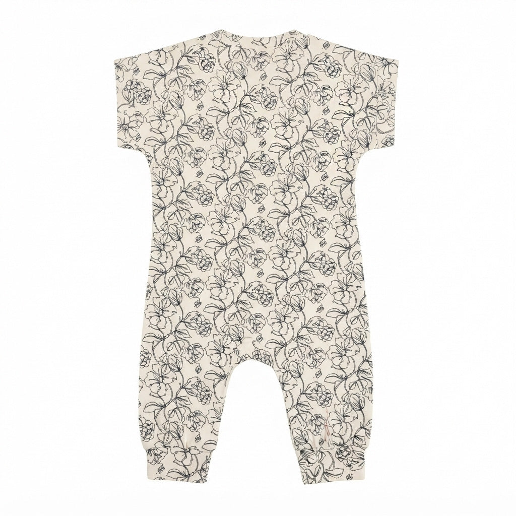 Half Sleeve Sleepsuit Pressed Bloom - back