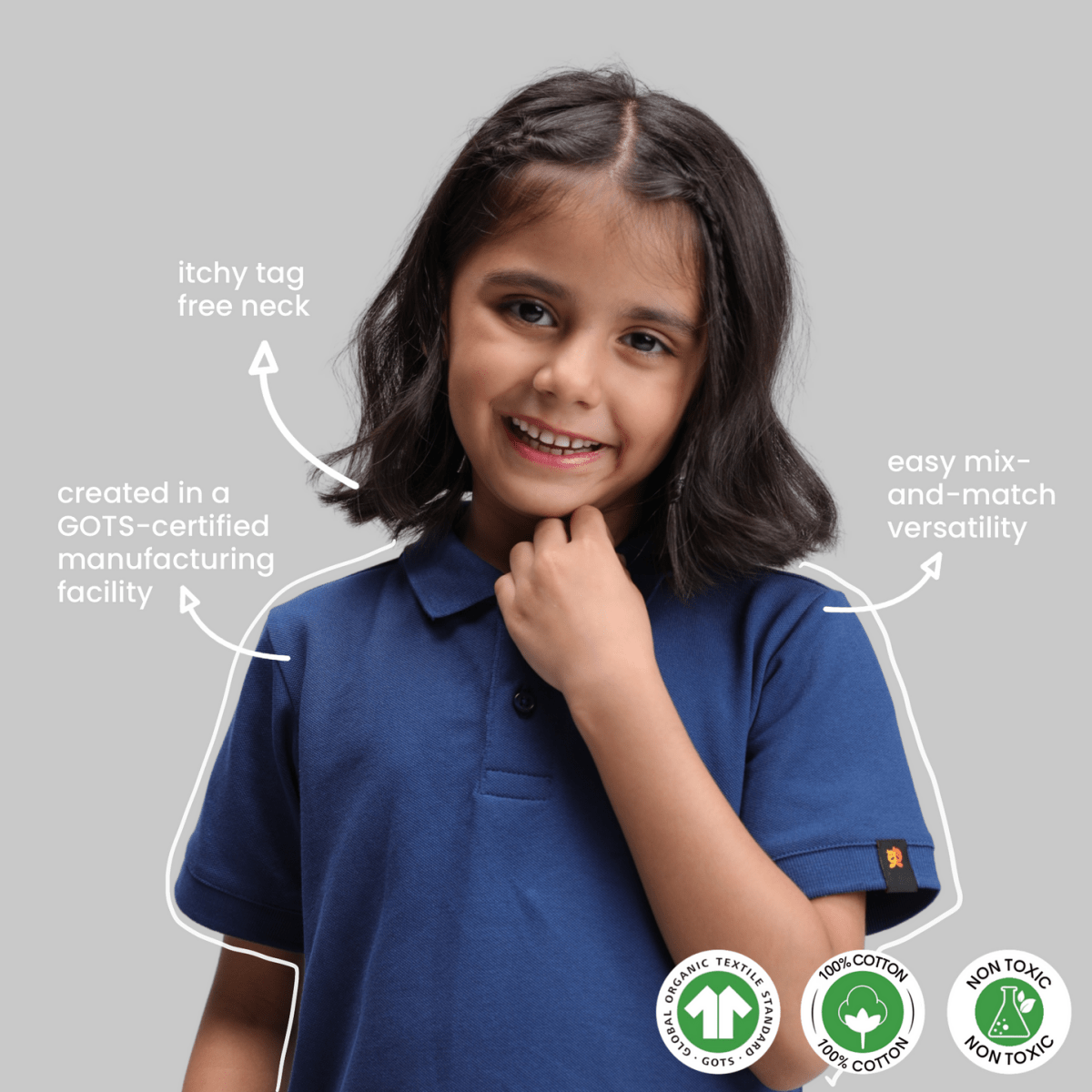 Classic polo 5 pack - organic cotton kids clothing - Kiggle